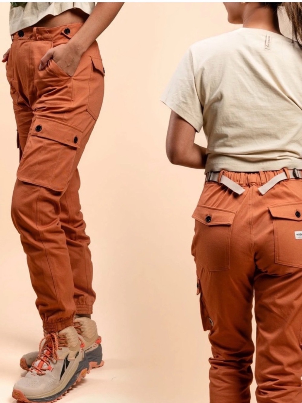 Women’s  Cargo Pants in Light Orange
